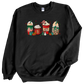 Christmas cups print on crewneck in black color