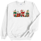Christmas cups print on crewneck in white color