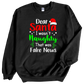 Dear Santa print christmas crewneck in black color 
