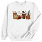 Halloween cups on white color crewneck