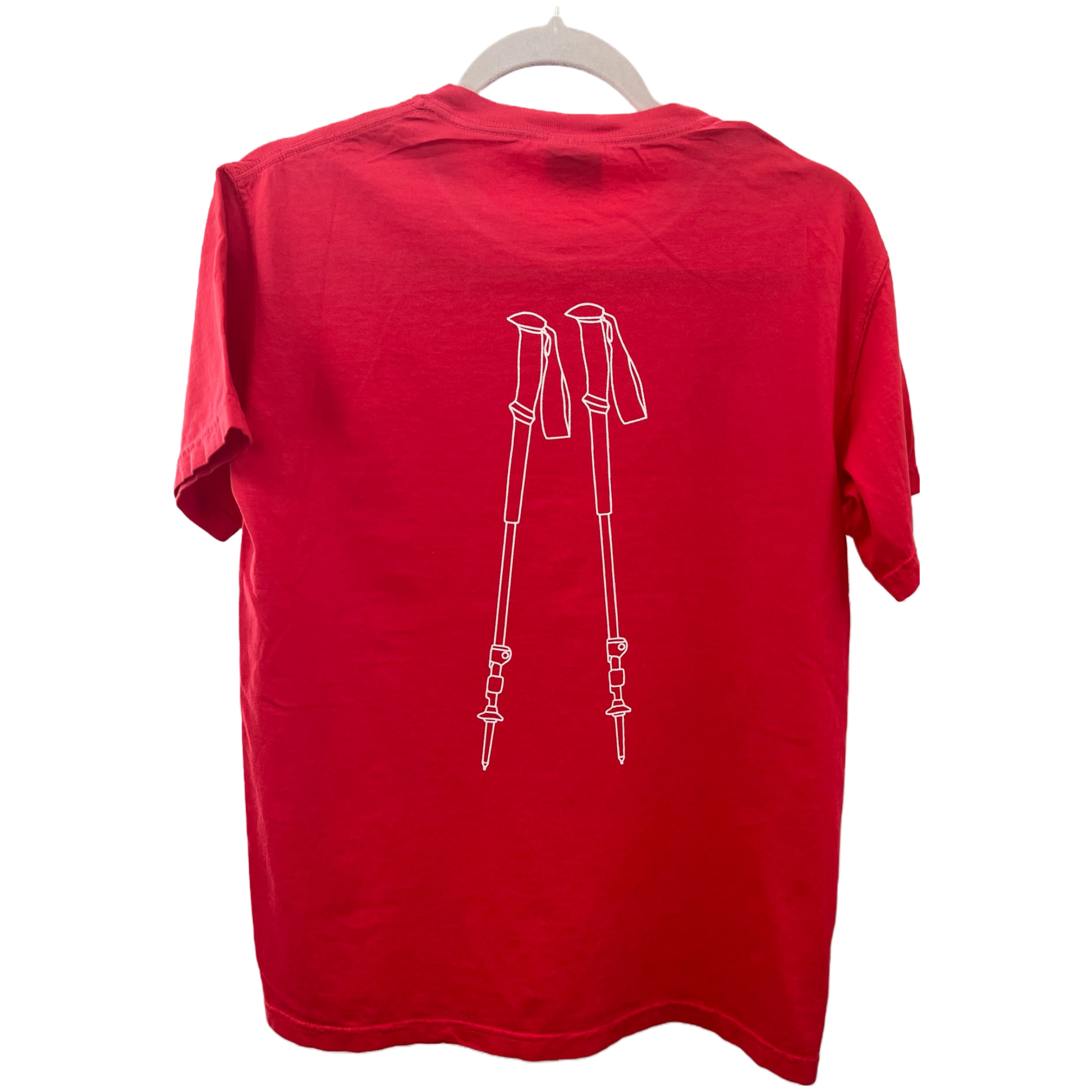 Hiking t-shirt back banner