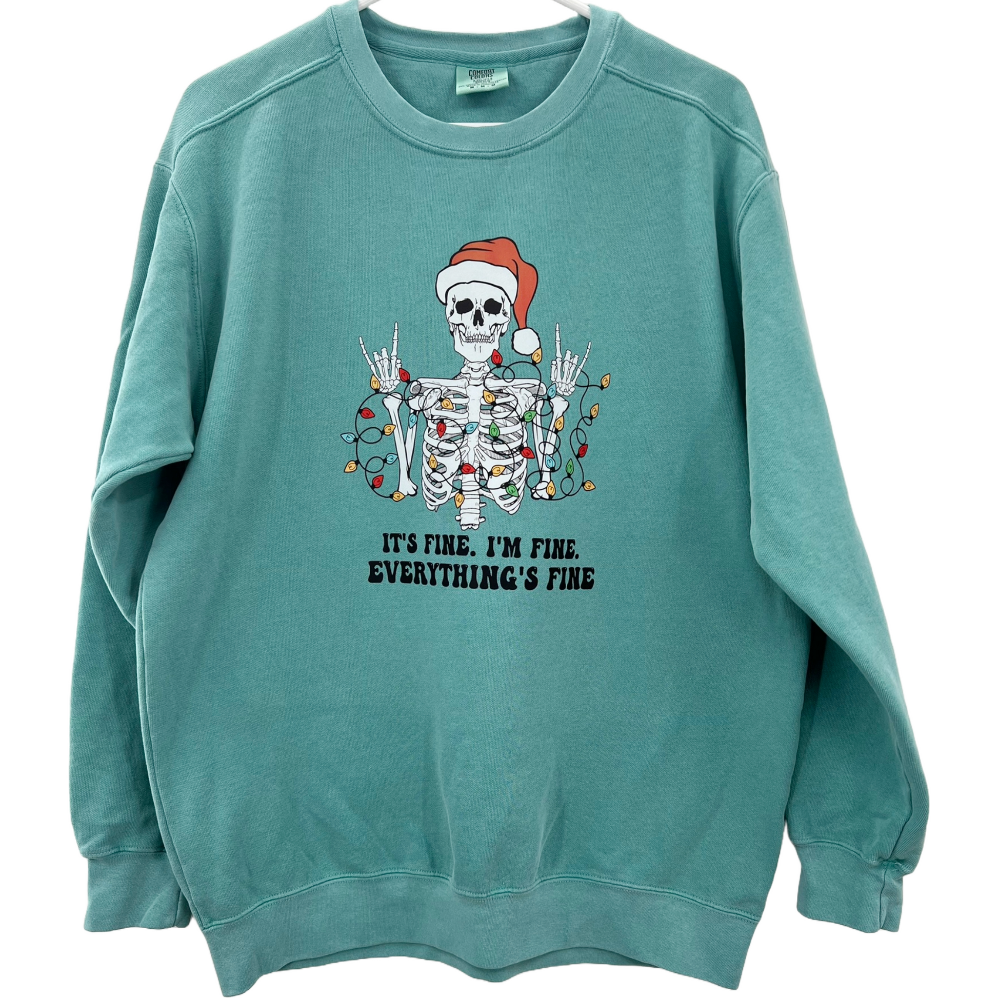 I'm fine Santa Christmas crewneck sweatshirt.