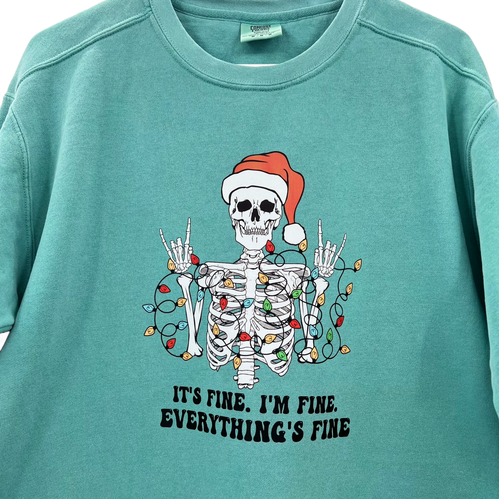 I'm fine Santa Christmas crewneck sweatshirt.