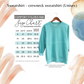 Size chart Comfort Colors Crewneck sweatshirt