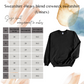 Size Chart Crewneck Sweatshirt