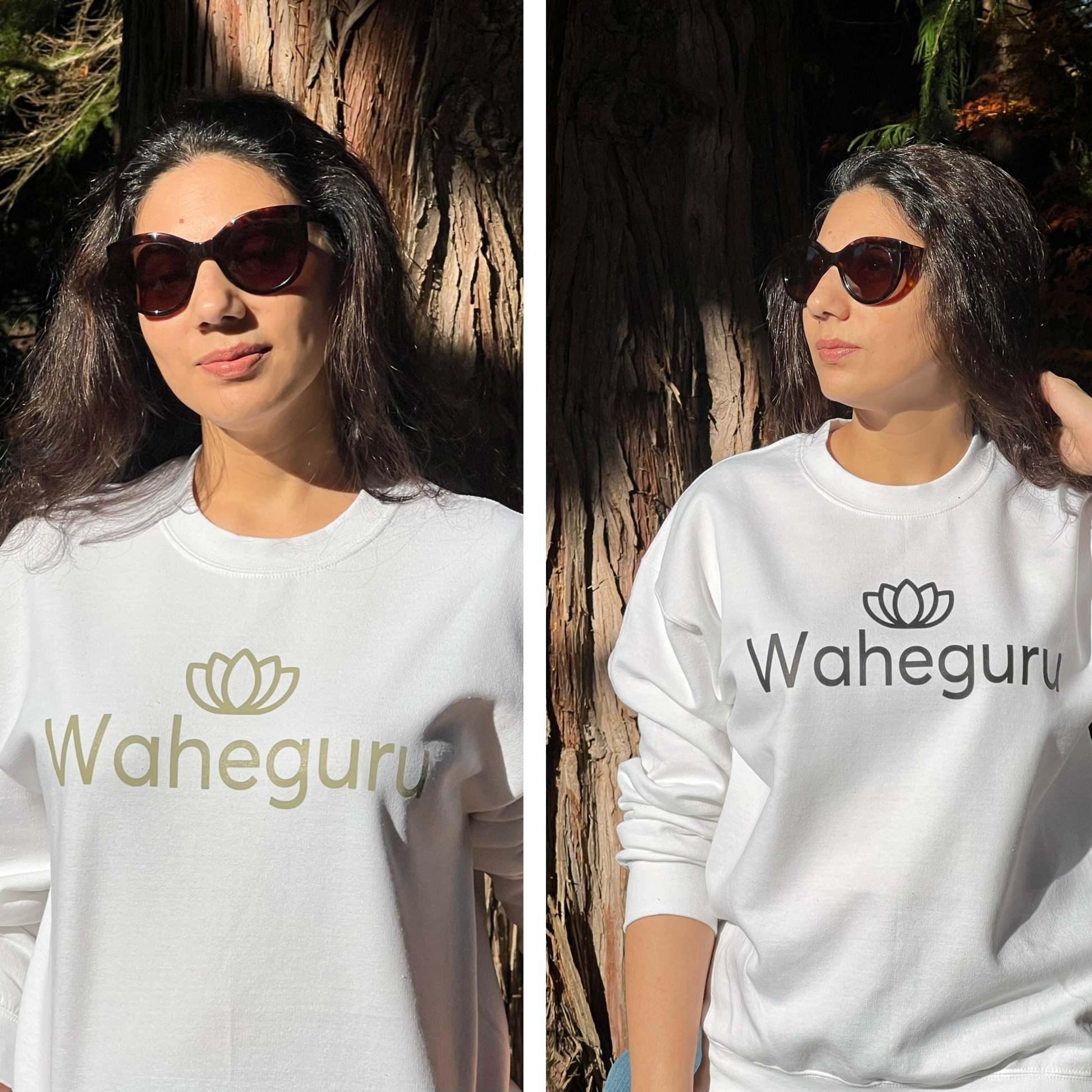 Waheguru print in Sage and Black colors